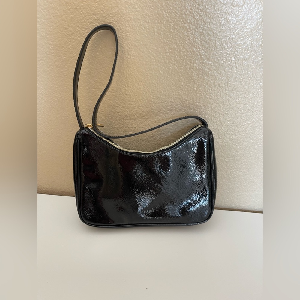 NEW black patent leather bag
